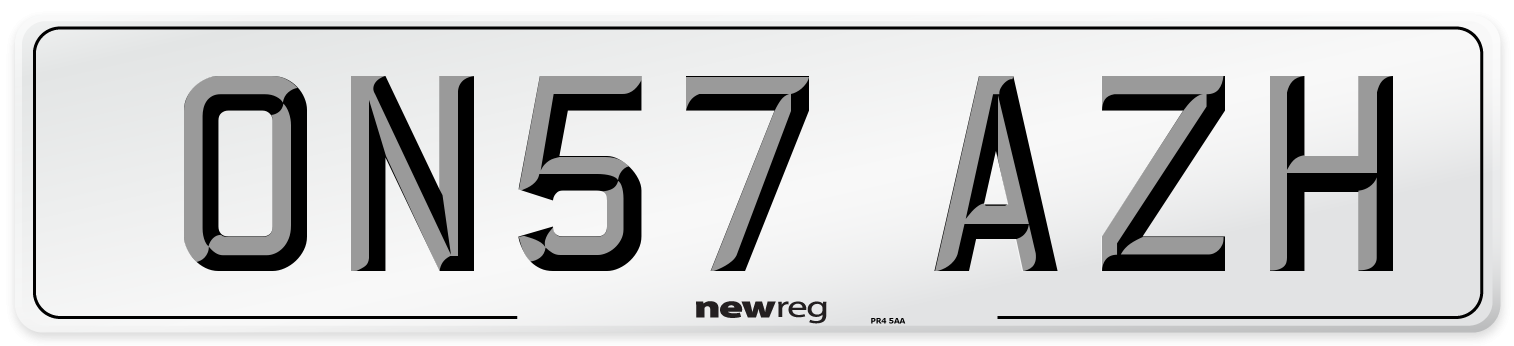ON57 AZH Number Plate from New Reg